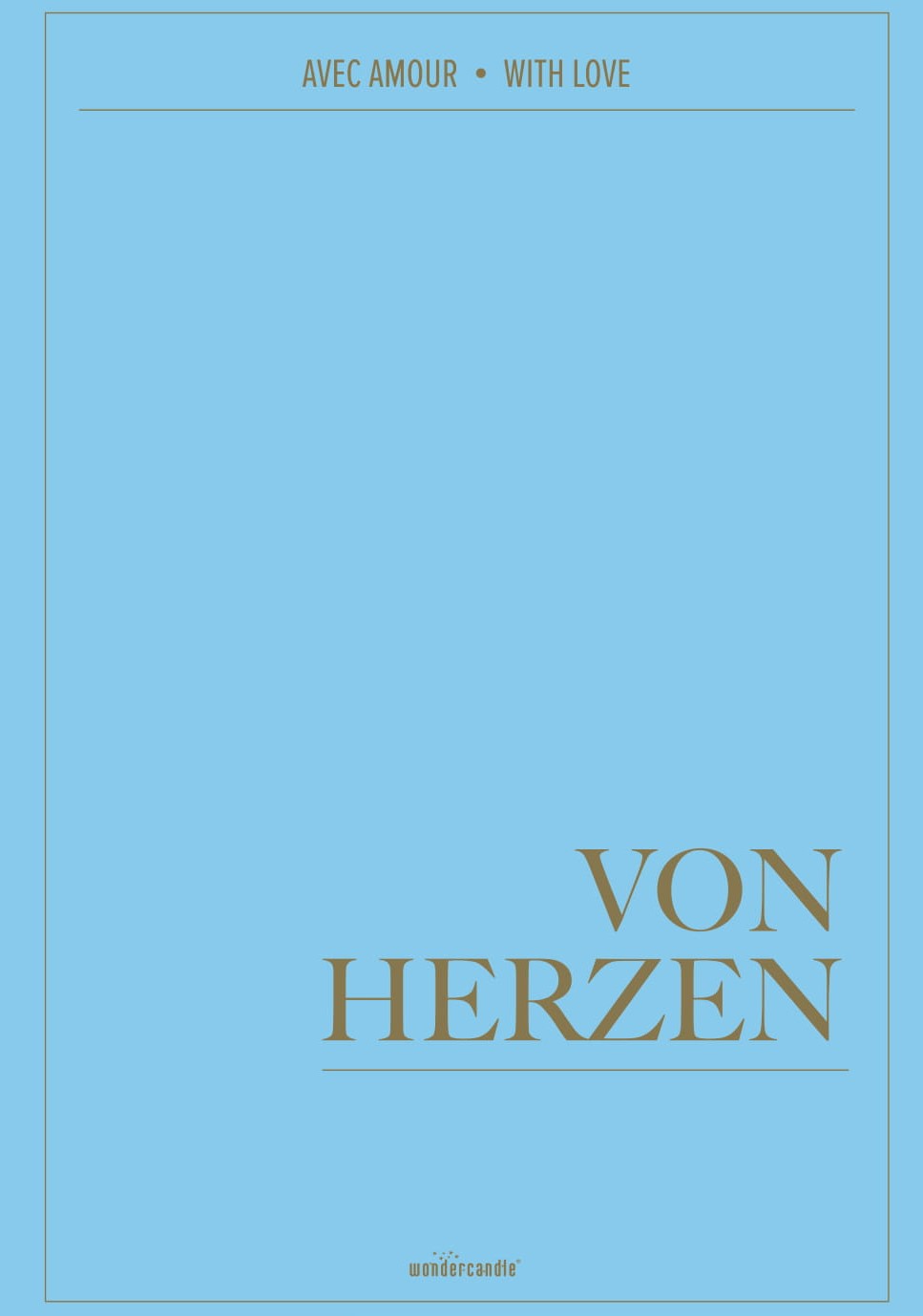 Von Herzen XL Postkarte Deluxe Edition