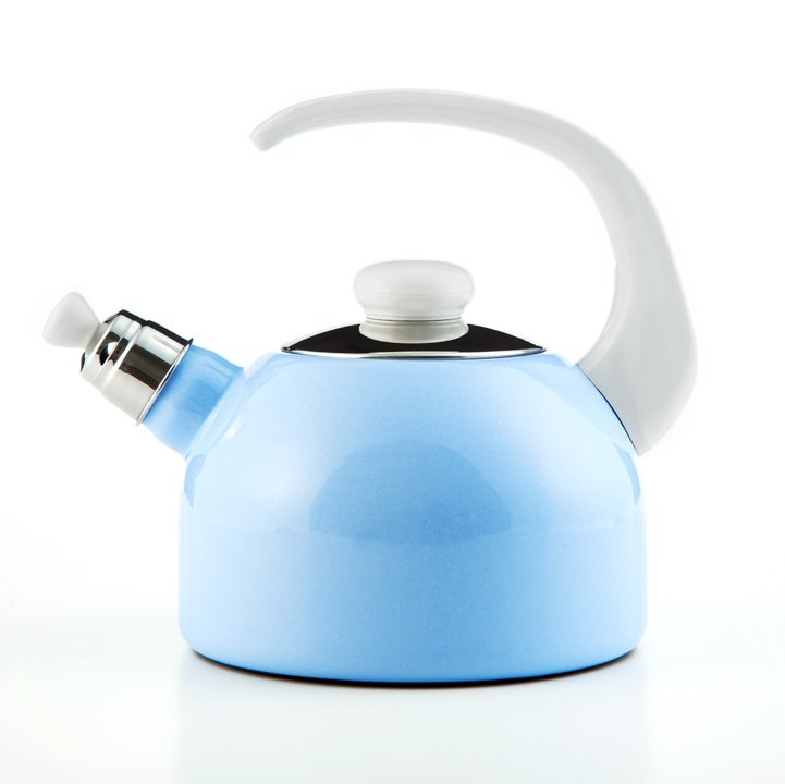 Riess Emaille Flötenkessel hellblau