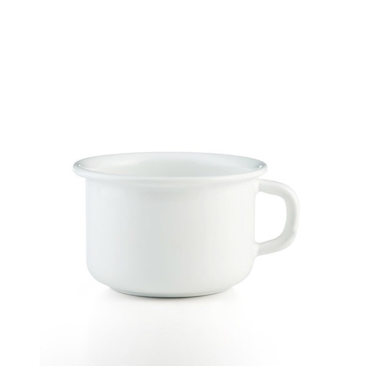 Riess emaille kaffeeschale weiß 0,4 Liter