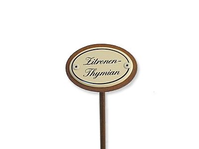 Emaille Kräuterstecker Kräuterschild Zitronen-Thymian