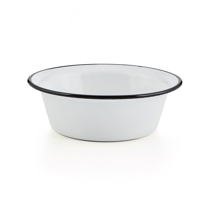 Emaille Schüssel Schale 20cm weiß