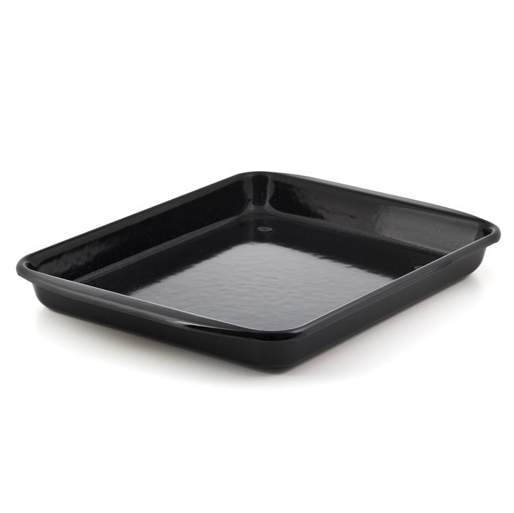 Riess Emaille Bratrohrpfanne niedrig schwarz 33/42cm