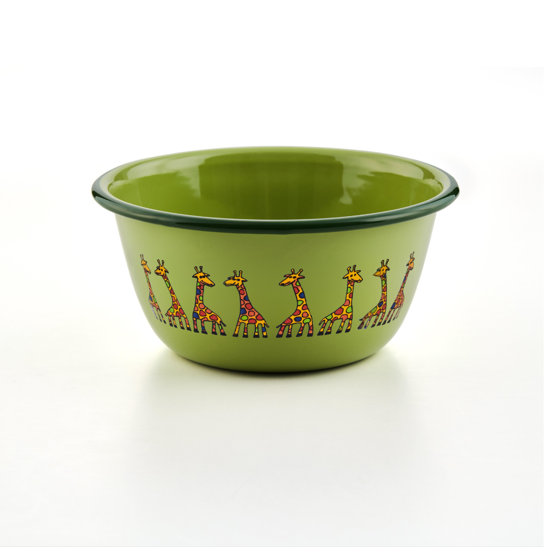Kinderschüssel 16cm hellgrün hoch Giraffe