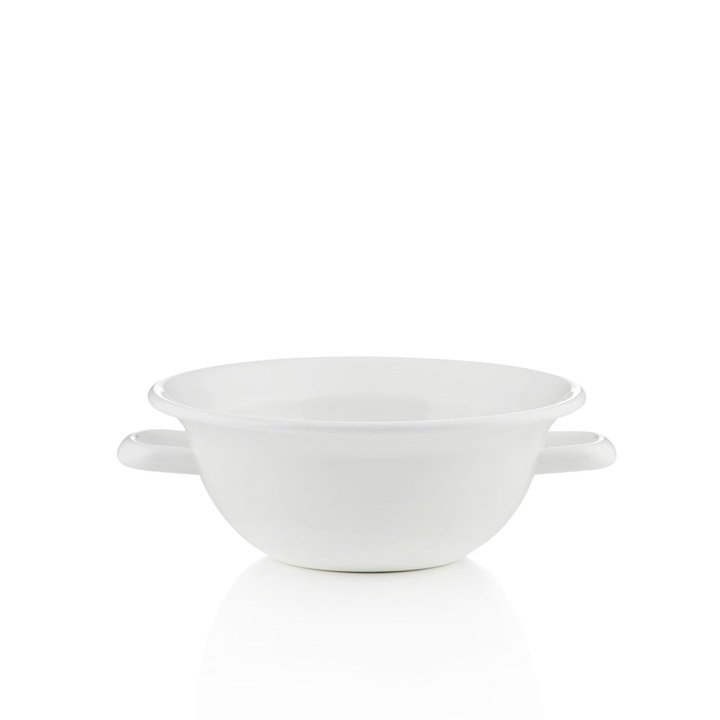 Riess Emaille Miniweitling 22cm weiss