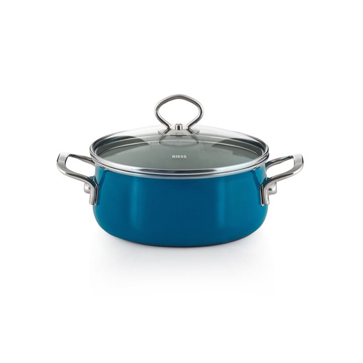 Riess emaille aquamarin Kasserolle 1 Liter top 3000 nouvelle