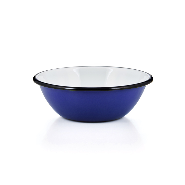 Emaille Müslischale Schüssel Schale dunkelblau 20cm