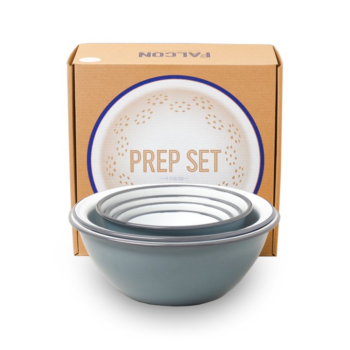 Falcon Emaille Prep Set Zubereitungs Set grau