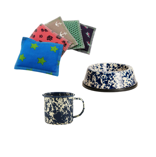 Schnurren & Schlürfen – Napf, Spielzeug & Tasse für dich und deine Katze navy creme