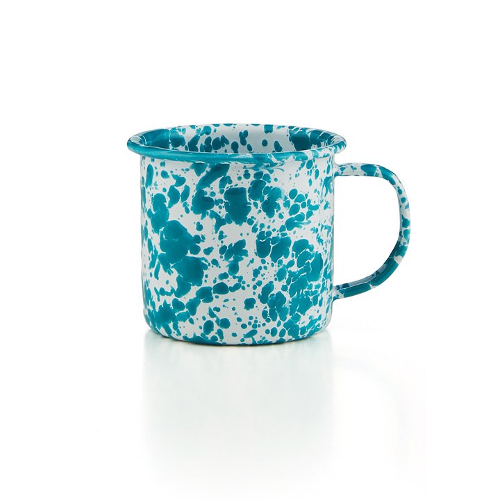 Crow Canyon Emaille Tasse türkiser Marmor 350ml