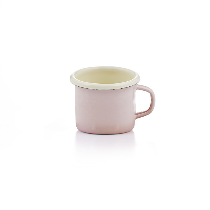 Emaille Espressotasse rosa