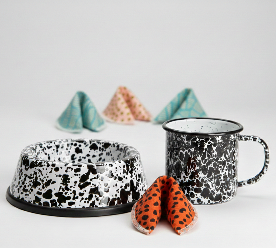 Schnurren & Schlürfen – Napf, Spielzeug & Tasse für dich und deine Katze schwarz/weiß Glückskeks