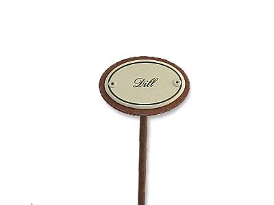 Emaille Kräuterstecker Kräuterschild Dill