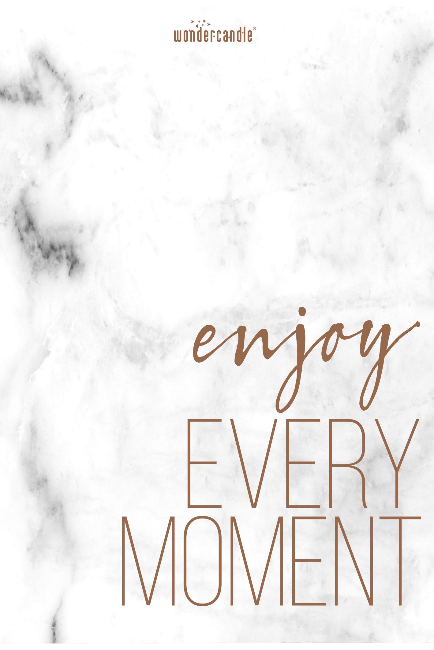 Enjoy every moment XL Postkarte Marmor Edition postcard