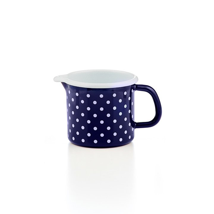 Riess Schnabeltopf Pünktchenblau Emaille 10cm 0,75 Liter