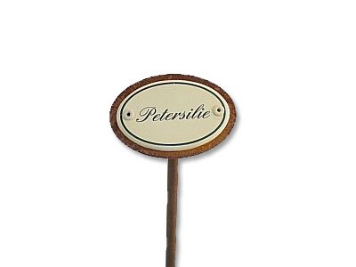 Emaille Kräuterstecker Kräuterschild Petersilie