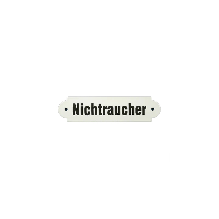Emaille Schild Türschild "Nichtraucher" Emailschild