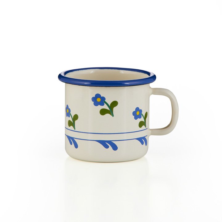 Emaille Kindertasse Blümchen