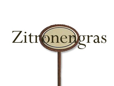 Emaille Kräuterstecker Kräuterschild Zironengras