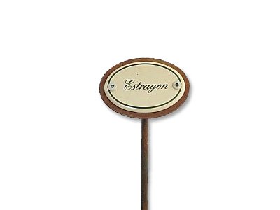 Emaille Kräuterstecker Kräuterschild Estragon