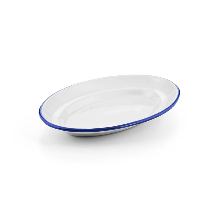 Emaille Platte Tablett oval 