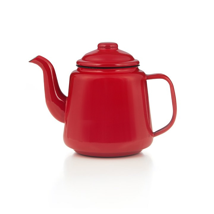 Emaille Teekanne 1,0 Liter rot
