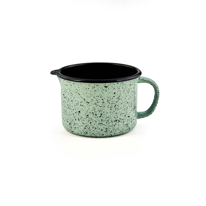 Emaille Schnabeltopf gesprenkelt, Splash Milchtopf