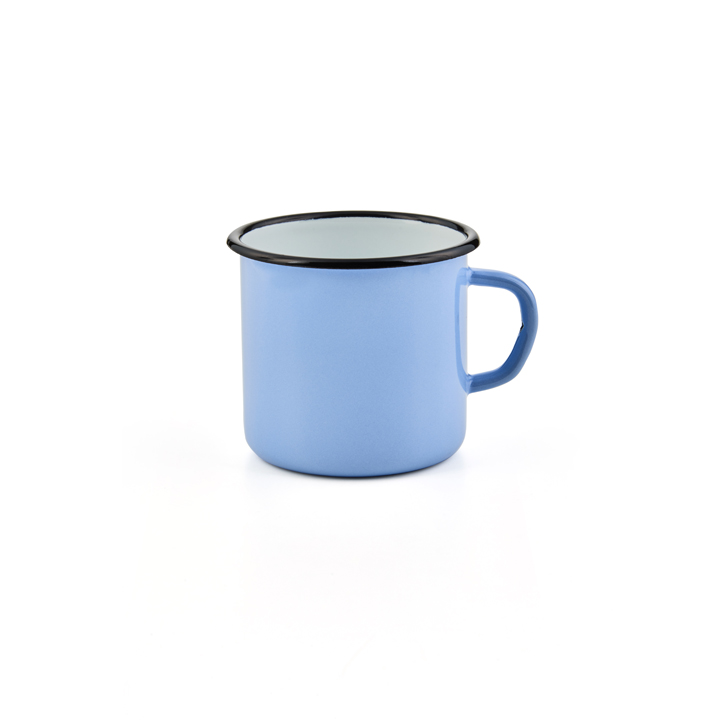 Emaille Tasse Becher Emailletasse hellblau