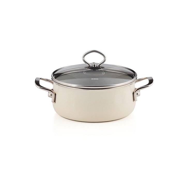 Riess emaille Avorio Kasserolle 1 Liter top 3000 nouvelle