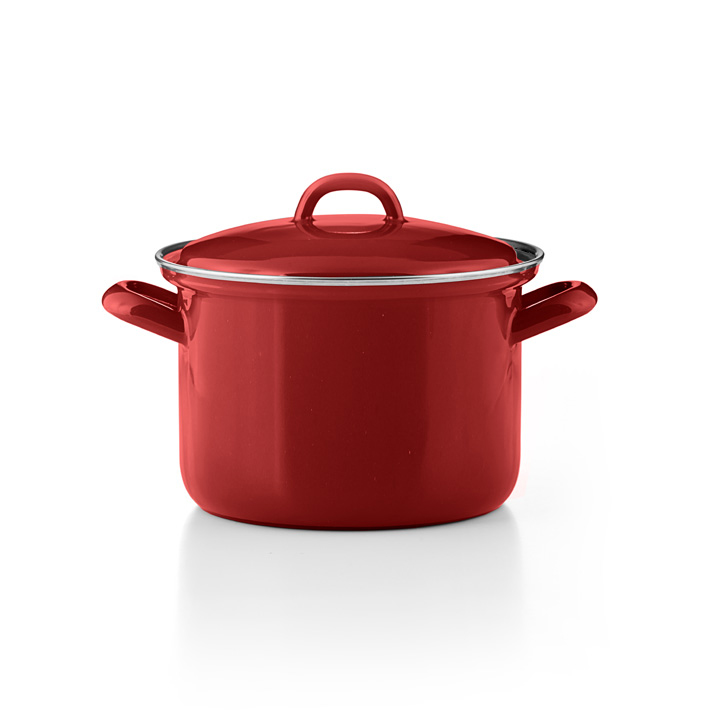 Riess Emaille Fleichtopf Color Rot