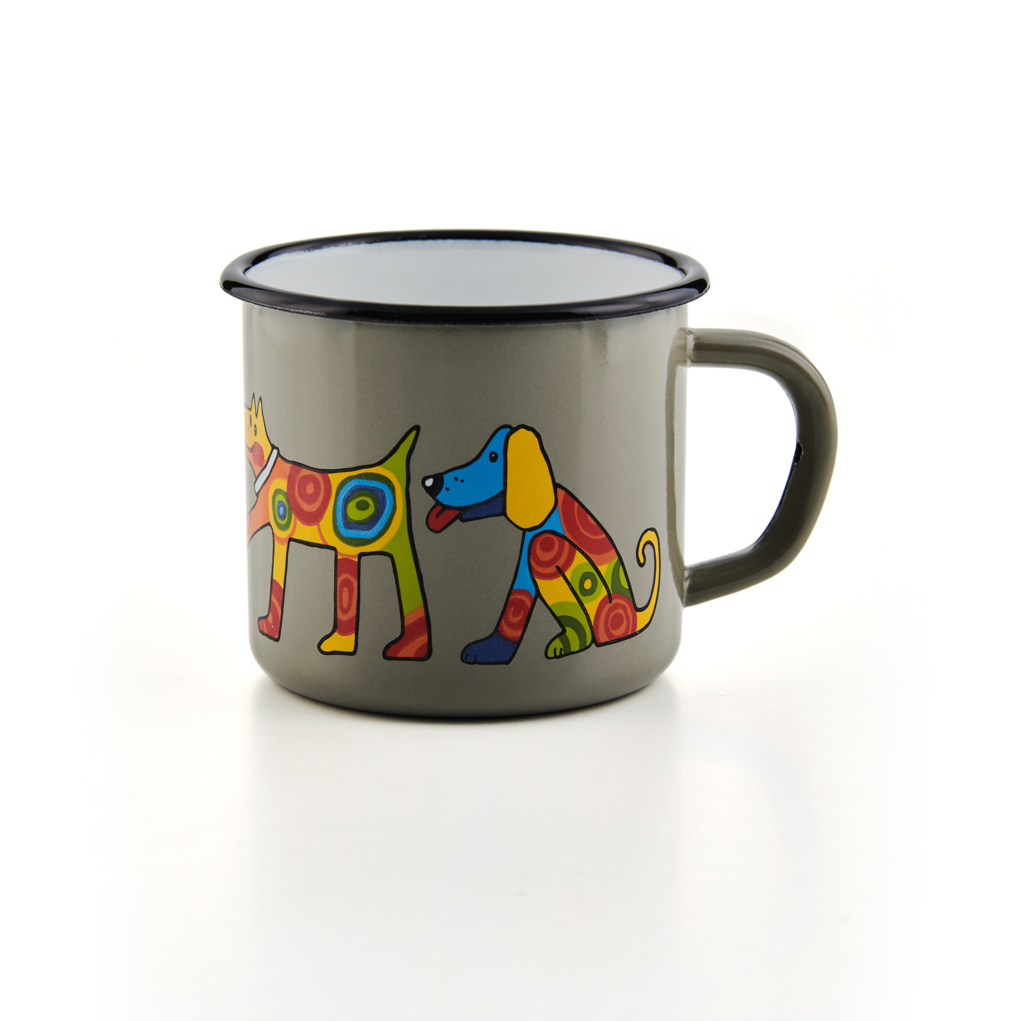Kindertasse grau 350ml Hund