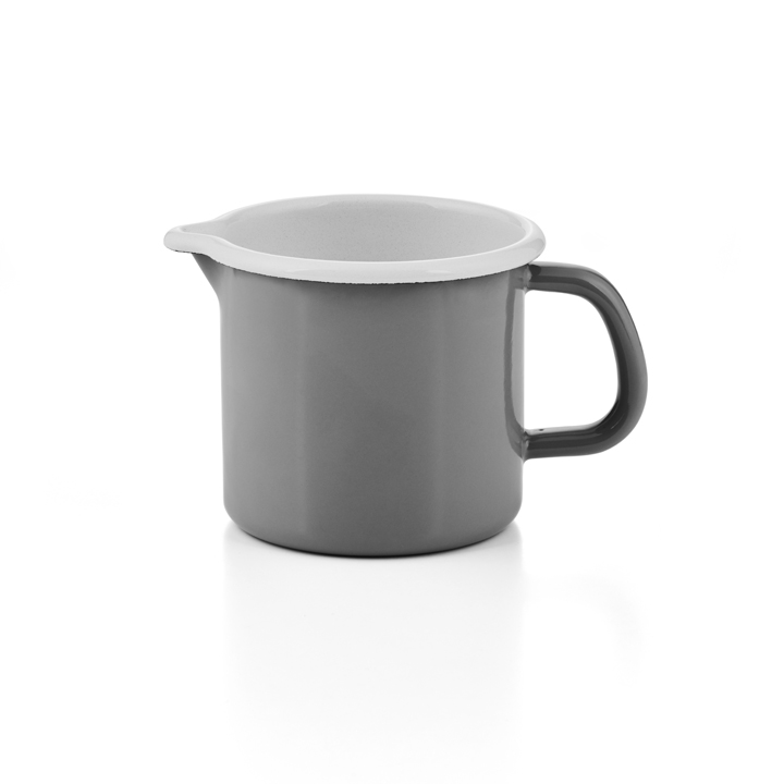 Riess Schnabeltopf grau Emaille 1 Liter "Pure Grey"