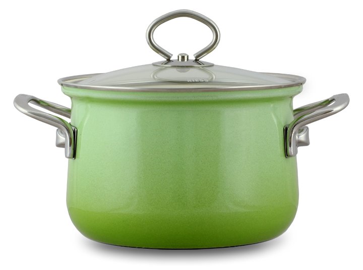 Riess Emaille Fleischtopf Smaragd 3,5 Liter
