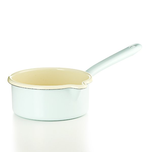 Riess Emaille Stielkasserolle türkis pastell 0,75 liter