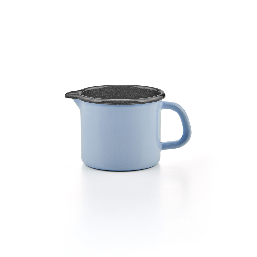 Riess Schnabeltopf hellblau 0,5 Liter Emaille Backemaille Blau
