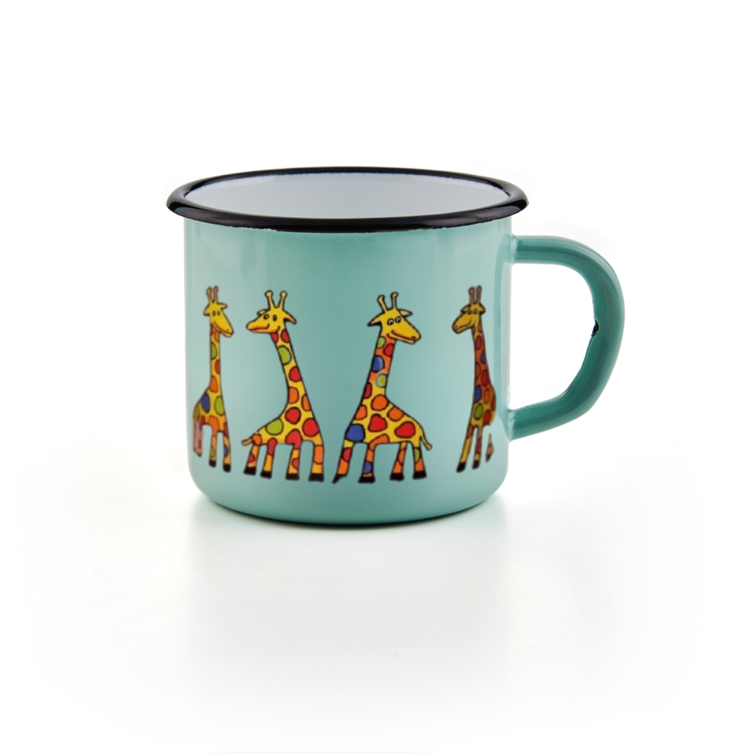 Kindertasse türkis 350ml Giraffe