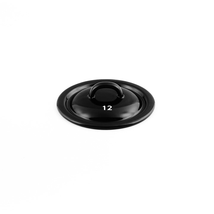 Riess Emaille Deckel schwarz 12cm Riesen & Zwerge