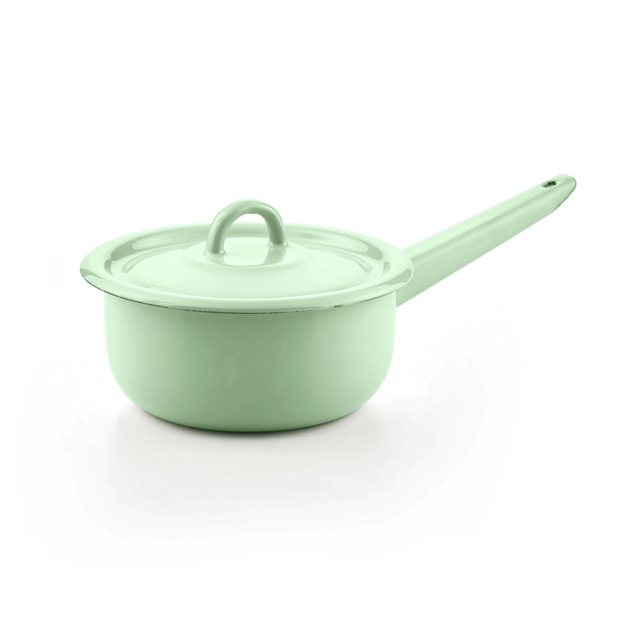 Emaille Stielkasserolle mit Deckel mint 1,5l