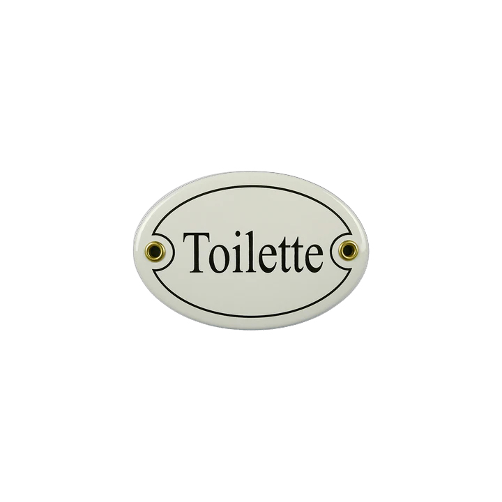 Emaille Schild Türschild Toilette