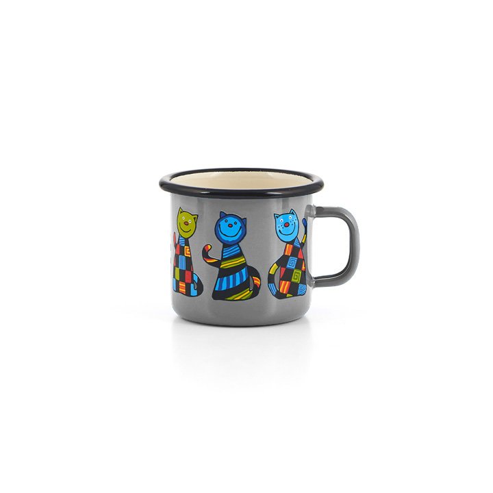 Emaille Kindertasse grau 160ml
