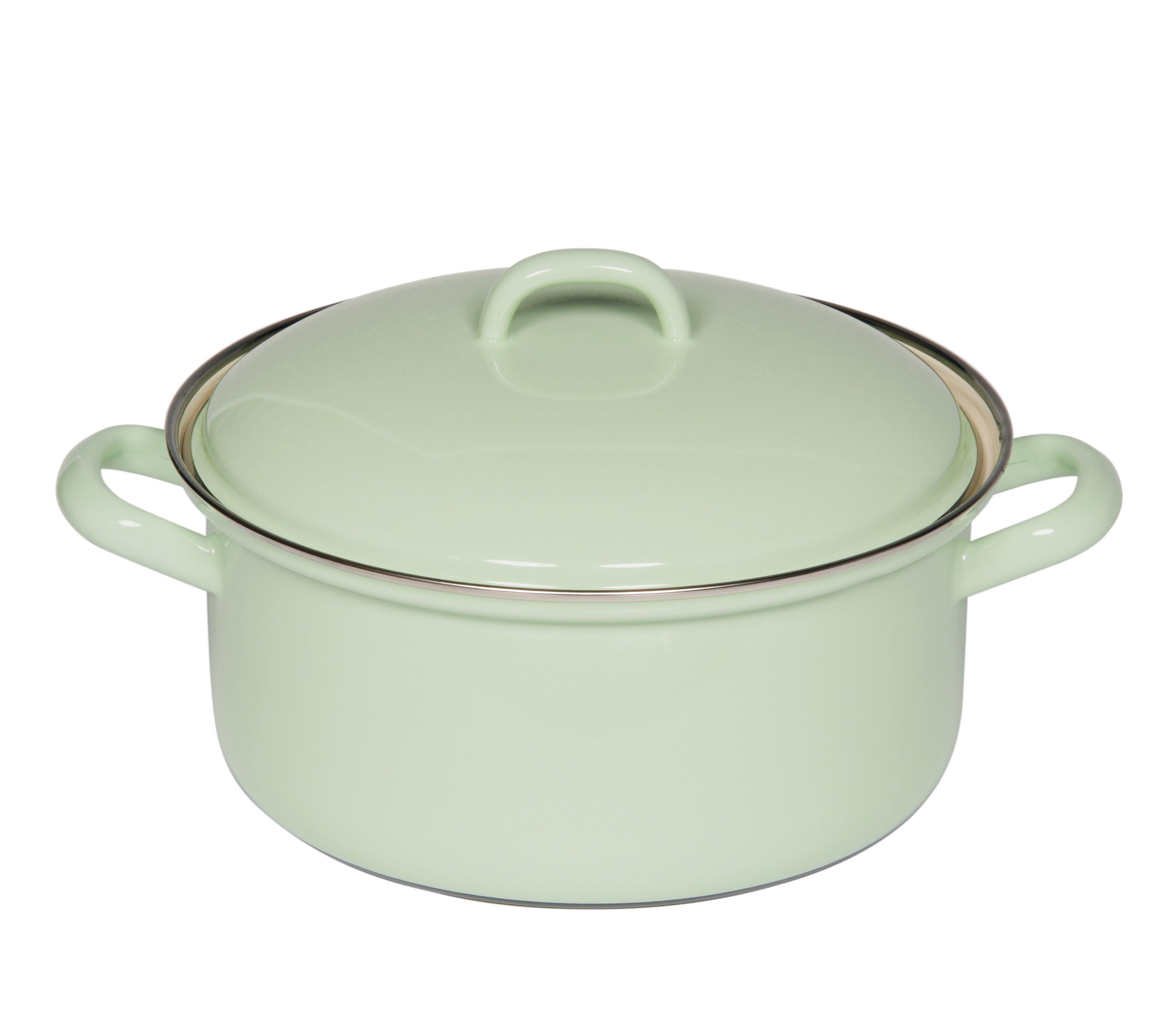 Kasserolle inkl. Deckel  nilgrün 3 Liter 22cm pastell