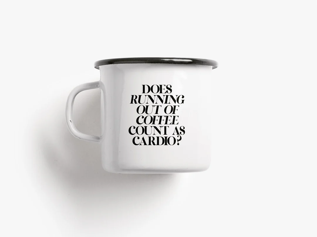 Emaille Tasse Cardio 300 ml