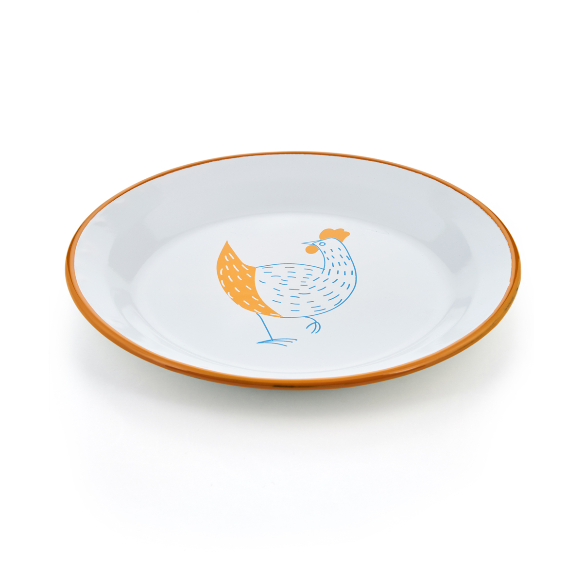 Emaille Teller Geflügel- und Fleischplatte Tablett Gastro