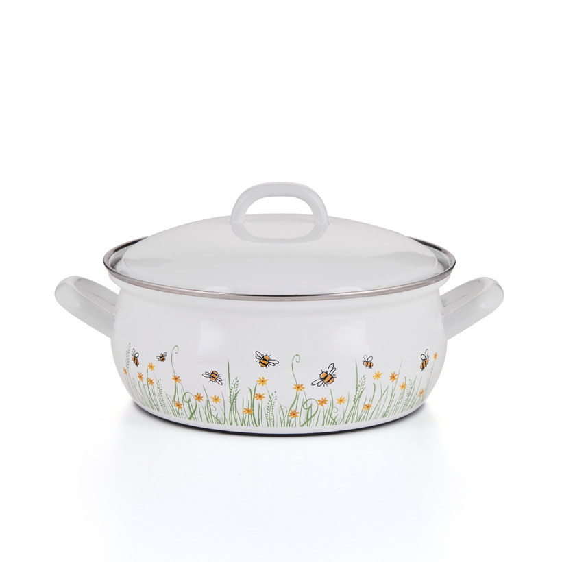 Emaille Riess Kasserolle Biene 20cm