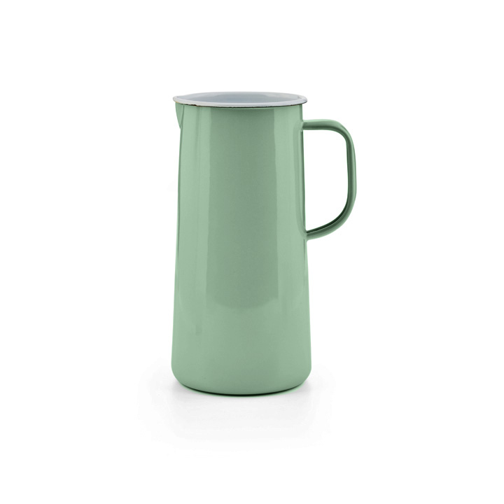 Falcon Emaille Wasserkanne, Wasserkrug, Krug, Vase Tarragon