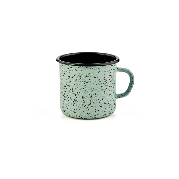 Emaille Tasse Becher Emaiilebecher Splash gesprenkelt