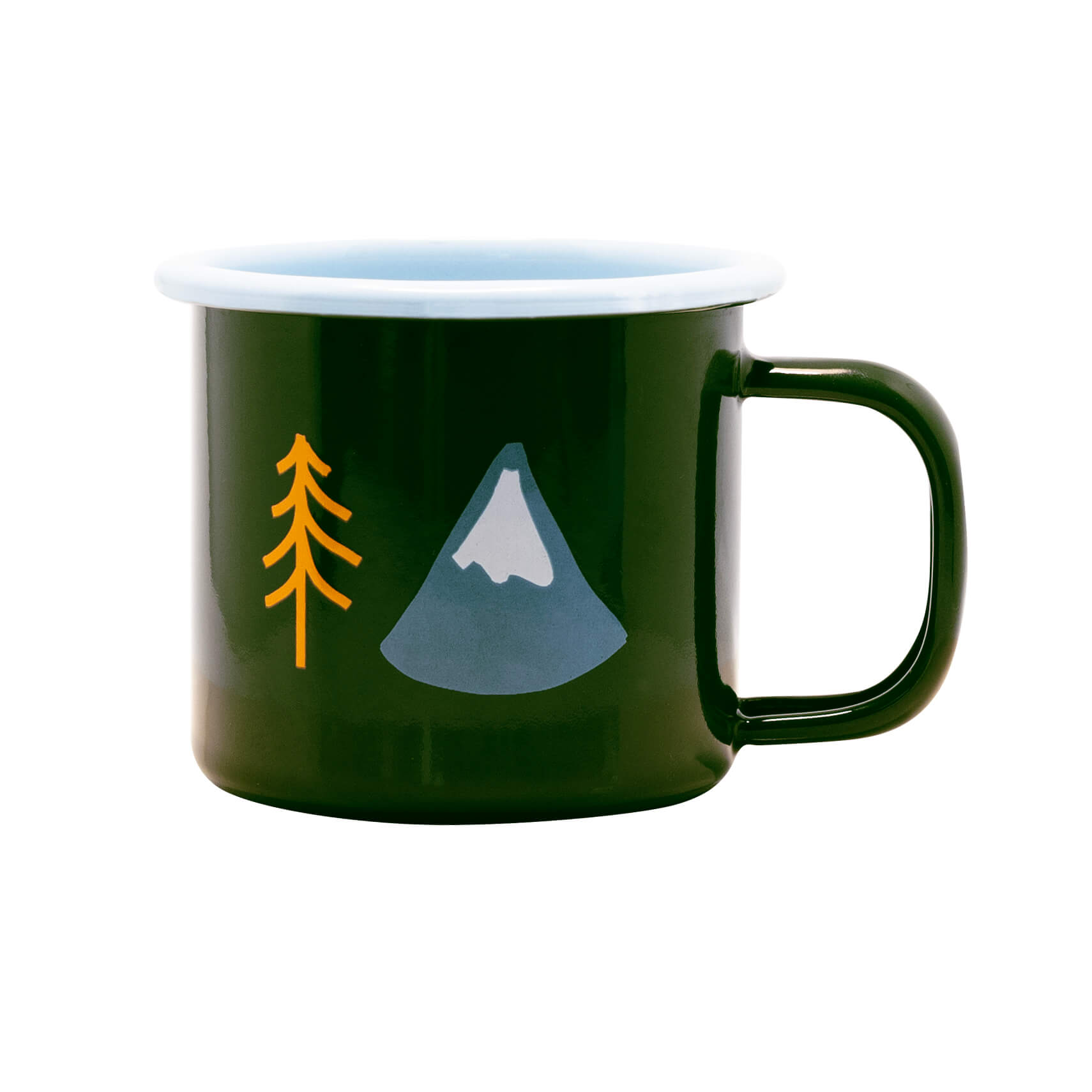 Emaille Kleine Emaille Tasse Wald 250ml