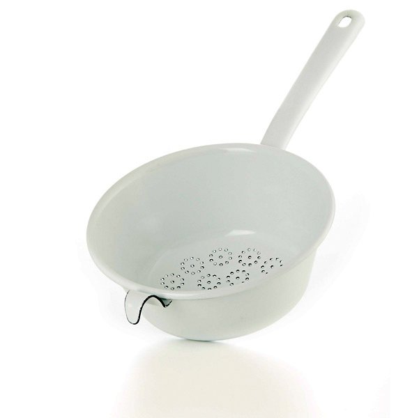 Riess Emaille Passiersieb Stielsieb weiß 20cm