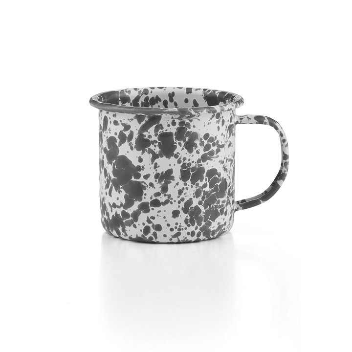 Crow Canyon Emaille Tasse grauer Marmor 350ml