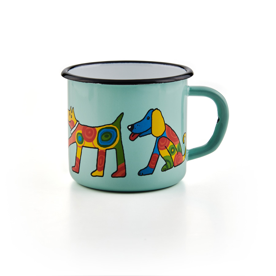 Emaille Kindertasse türkis 350ml