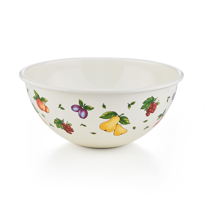 Riess Emaille Obst- und Salatschüssel 26cm Fruit Garden Rührschüssel Schale